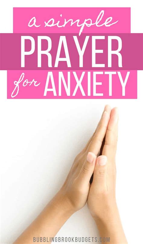 A Simple Prayer For Anxiety Free Printable Version