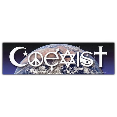 Coexist World Bumper Sticker 105 X 3