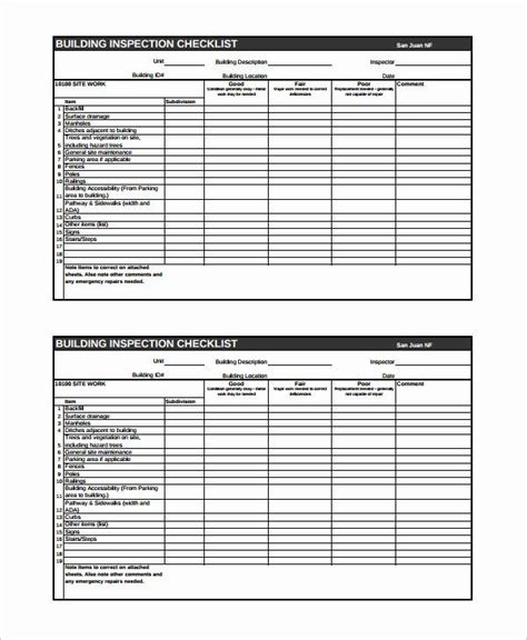 Home Inspection Form Template Inspirational Easy To Use Inspection