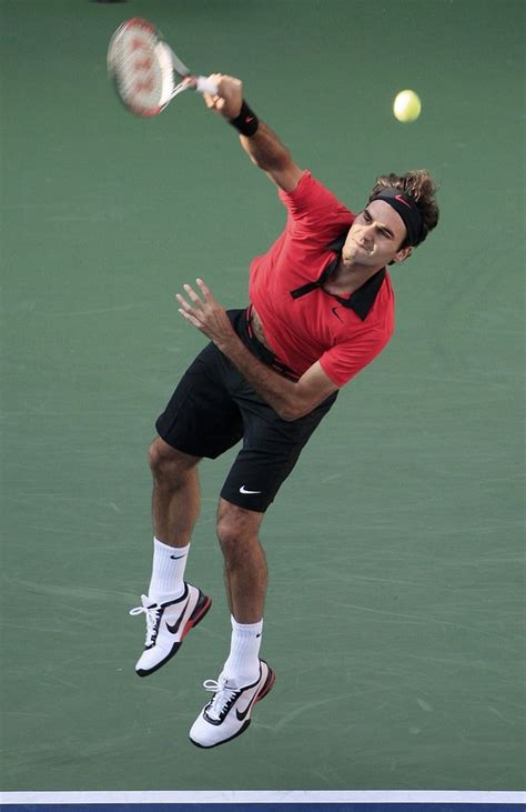 Tennis Open Roger Federer Of Switzerland Serves To Novak Flickr