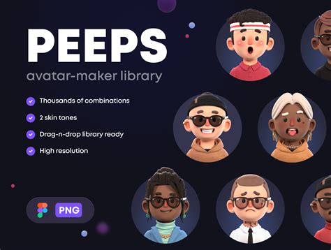 Create Unique Avatar With Peeps It Includes A Well Organized Drag N
