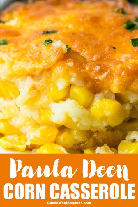 Paula deen corn casserole garnished with parsley in a 9x13 b. Paula Deen Corn Casserole (With Video!) | Recipe ...