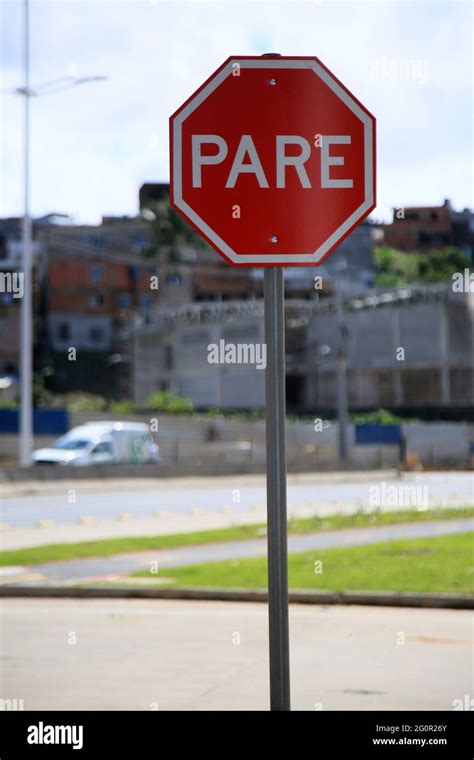 Salvador Bahia Brazil May 26 2021 Traffic Signs With Mandatory