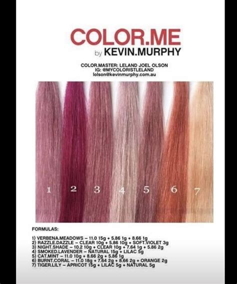 Leland Joel Olson Kevin Murphy Color Me Swatches Kevin Murphy Hair Advice Swatch