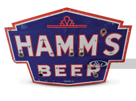 Hamms Beer Neon Porcelain Sign Auburn Fall 2019 Rm Auctions
