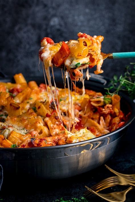 Now, add the dried parsley and flour. Leftover Turkey Pasta Bake with Ham and Cheese - Nicky's ...