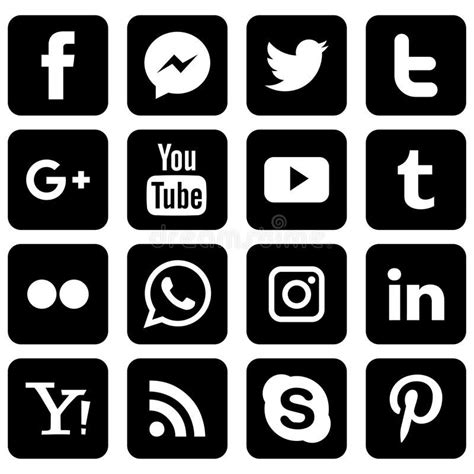 Illustration About Vector Illustration Of Popular Social Media Icons