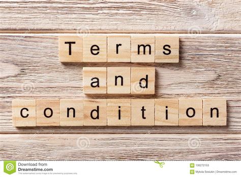 Terms And Condition Word Written On Wood Block. Terms And Condition Text On Table, Concept Stock ...