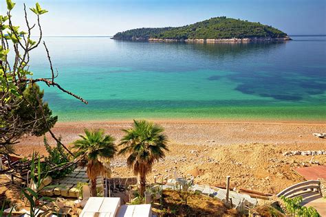 Banje Beach And Lokrum Island In Dubrovnik Photograph By Brch Photography