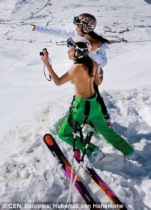 Ice Maidens Ski Instructors Peel Off Their Thermals For Raunchy Calendar Shoot In The Snow