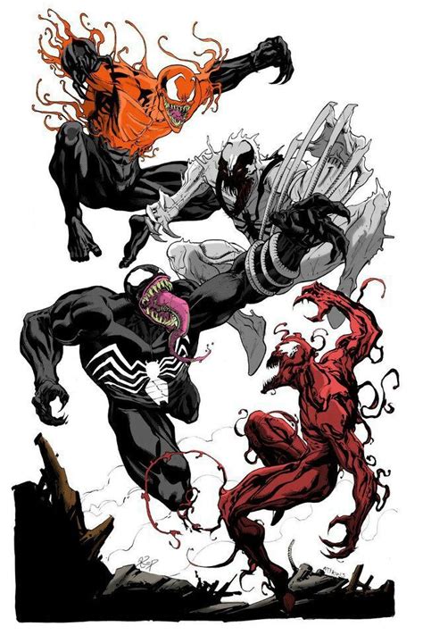 Symbiote Battle Dibujos Marvel Marvel Cómics Personajes De Marvel