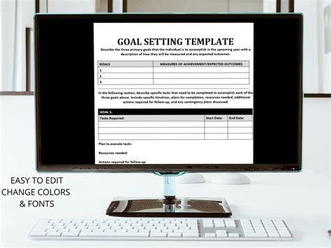 Employee Performance Goal Setting Template Editable Hr Form