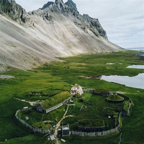Reconstructed Viking Village In Hofn Iceland Viking Village Viking