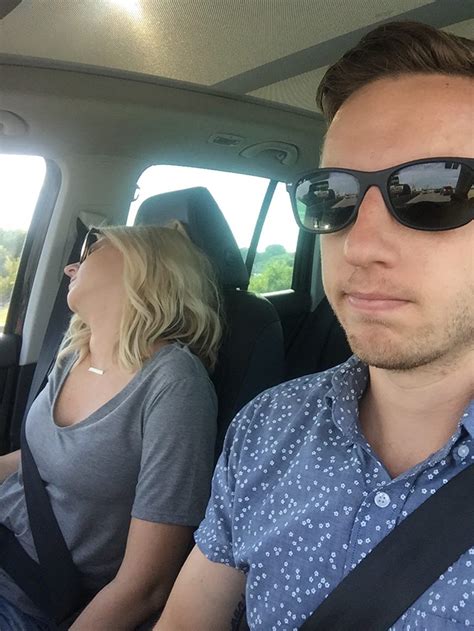 Husband Compiles Photos From All The Fun Road Trips He Takes With His