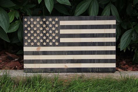American Flag Wooden Usa Cnc Engraved Etsy