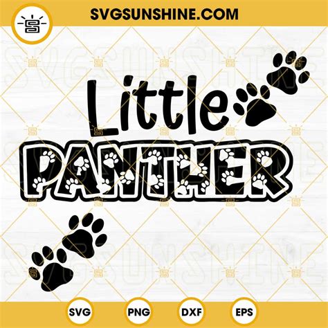 Panther Paw Print Svg Little Panther Svg Png Dxf Eps Digital Download