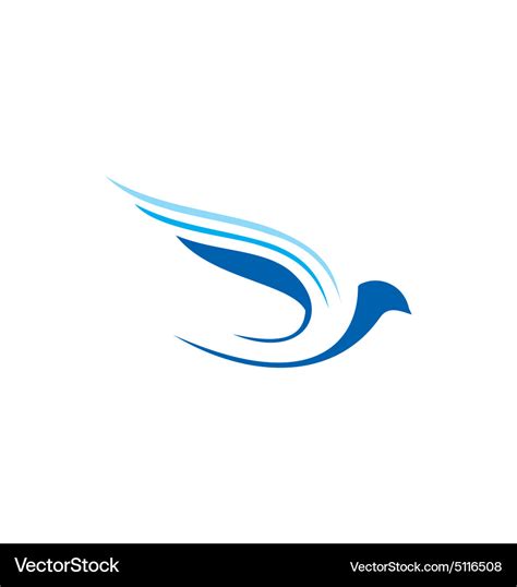 Bird Fly Abstract Aviation Logo Royalty Free Vector Image