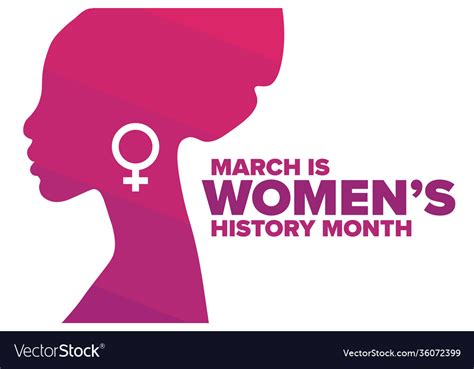 March Is National Womens History Month Holiday Vector Image