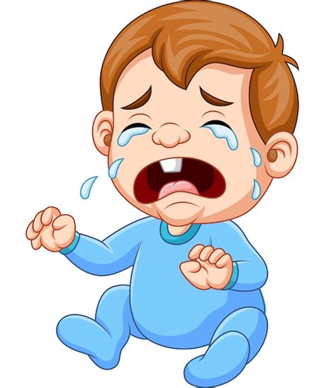 Premium Vector Cartoon Baby Boy Crying