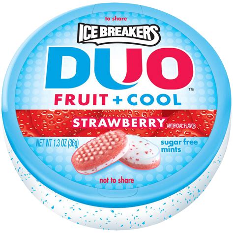 Ice Breakers Duo Strawberry Mints 13 Oz