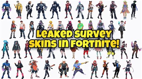 New All Leaked Upcoming Survey Skins In Fortnite The Seven New Member Youtube