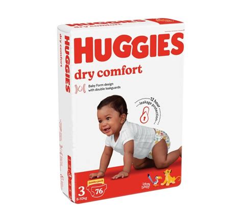 Huggies Dry Comfort Jumbo Disposable Nappies Size 3 2 X 76s Makro