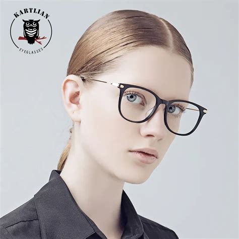 Kartlian Square Frame Acetate And Alloy Glasses Optical Frame Eyewear Prescription Lenses Clear