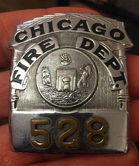 Chicago Firefighter Badge Fire Badge Chicago Fire Department Badge