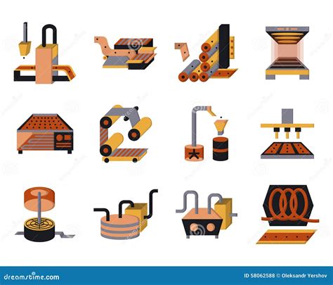 Food Processing Industry Icon Automated Line Confectionery Vector