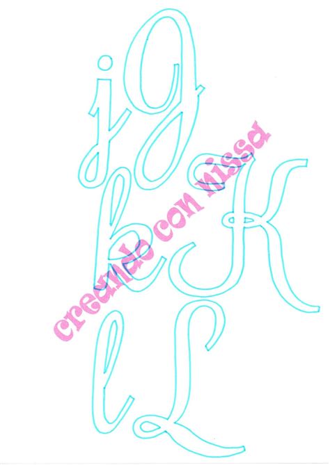 Veja o que é letra cursiva e imprima os moldes. creando con nissa: moldes de letras cursivas