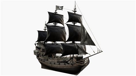 Galleon Black Pearl Pirate Ship 3d Model 199 Blend Unknown Stl