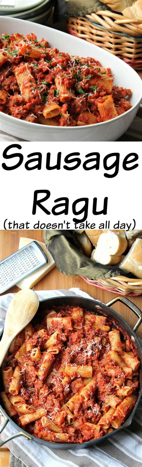 Sausage Ragu Rigatoni That Doesnt Take All Day Foody Schmoody Blog