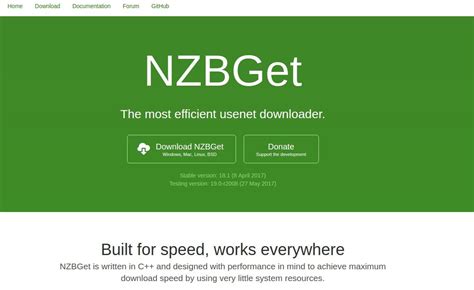 Nzbget Windows Mac Linux Usenet Reader