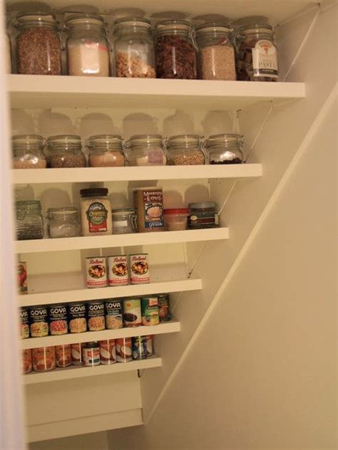 See more ideas about under stairs, under stairs pantry, understairs storage. clever use of inverted space under stairs in pantry ...