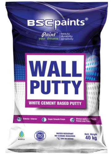 40 Kilogram 9 Ph Level Matt Gloss Methyl Acrylic Wall Putty Powder