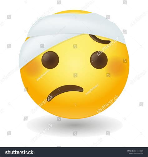 Bandage Emoji Icon Illustration Injured Vector Stock Vector Royalty