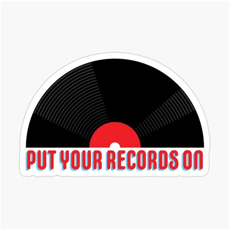 Put Your Records On Sticker By Nosayslion Records Record Shop Some