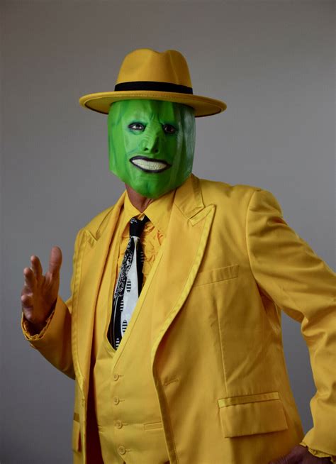 The Mask Jim Carrey Cosplay Costume Yellow Halloween Gem