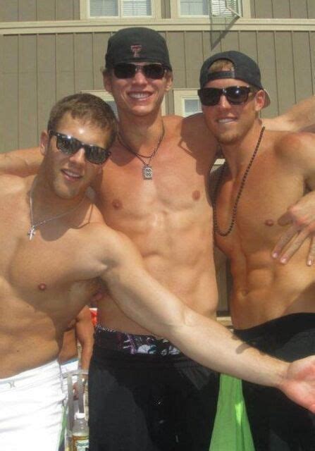 Shirtless Male Frat Guys College Party Hunks Cute Nice Abs Photo X