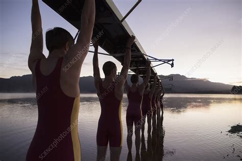 Rowing Team Carrying Boat Stock Image F0139766 Science Photo Library