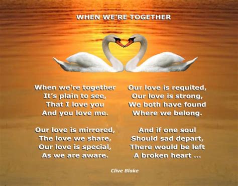 When Were Together When Were Together Poem By Clive Blake