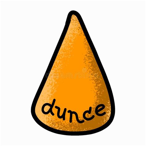Dunce Hat Doodle Icon Cartoon Hand Drawn Style Stock Vector