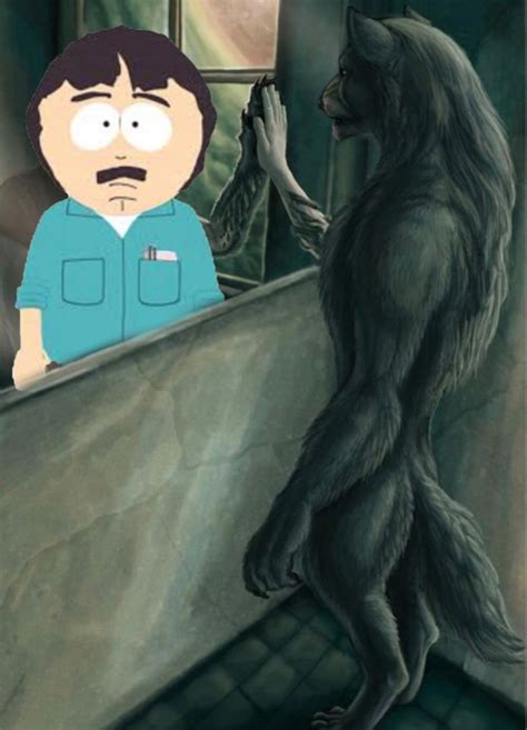A Man Standing Next To A Gorilla In Front Of A Mirror With The Caption South Park