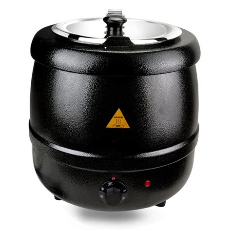 L Black Electric Soup Kettle Warmer Countertop Pot Heater Kitchen