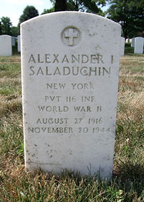 116th Infantry Regiment Roll Of Honor Pvt Alexander I Saladuchin