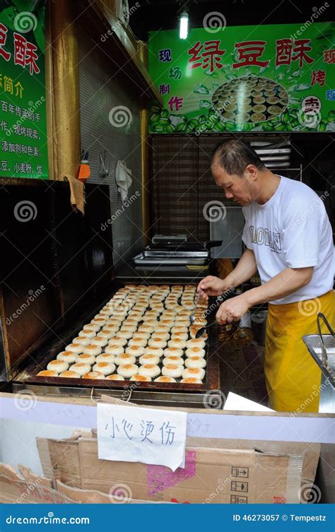 Chinese Man Cooking Editorial Photography Image Of China 46273057
