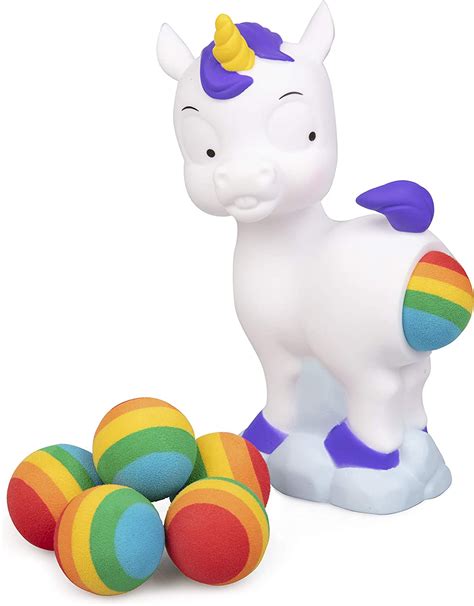 Hog Wild Pooping Unicorn Popper Toy Shoot Foam Balls Up To 20 Feet