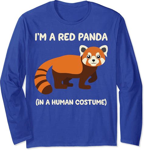 Red Panda Costume Im A Red Panda In A Human Costume Funny Manche