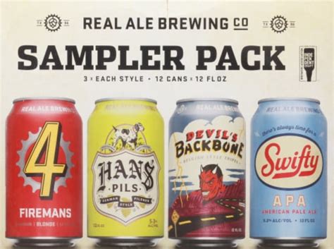 Real Ale Sampler Pack Craft Beer Cans 12 Cans 12 Fl Oz Frys Food
