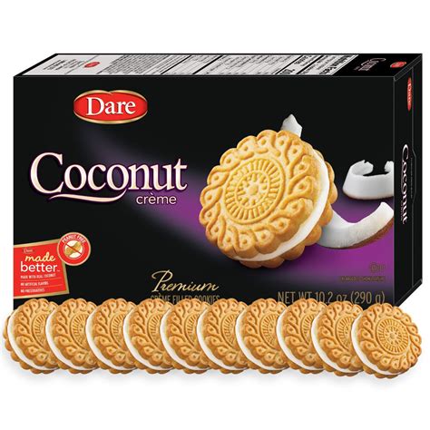 Dare Ultimate Coconut Creme Cookies 290g102 Oz 12pk Imported From Canada Caffeine Cams